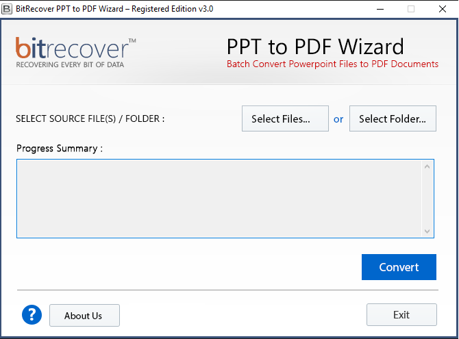 open PowerPoint to PDF Converter